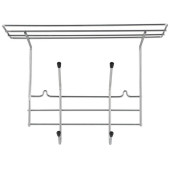 Вешалка настенная Mensola 2 крючка с полкой хром РЫЖИЙ КОТ 104845