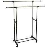 Вешалка-стойка напольная с двумя перекладинами, раздвижная РЫЖИЙ КОТ 104926