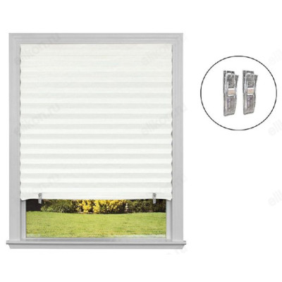 Штора-плиссе самоклеющаяся Рыжий кот Skandi 60*160см белый 105043