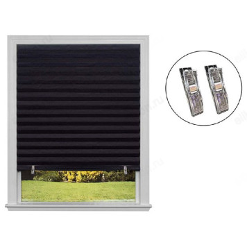 Штора-плиссе самоклеющаяся Рыжий кот Skandi 60*180см черный 105046