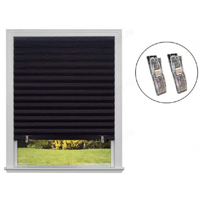 Штора-плиссе самоклеющаяся Рыжий кот Skandi 90*180см черный 105047