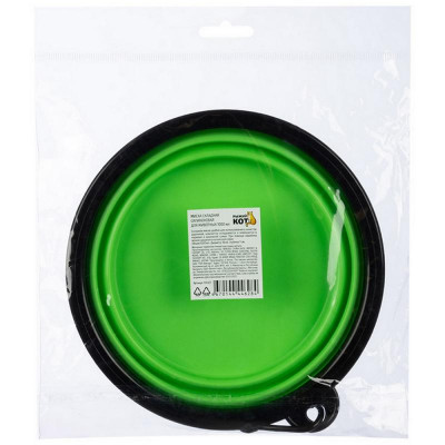 Миска складная силиконовая для животных 1000мл РЫЖИЙ КОТ 105323-3