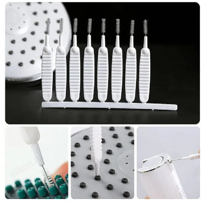 Щетка для чистки душевой лейки 10шт Рыжий кот 105790-1