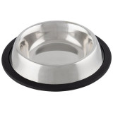 Миска с антискользящим дном, нерж.сталь, резина, 18см, 380мл РЫЖИЙ КОТ 106767