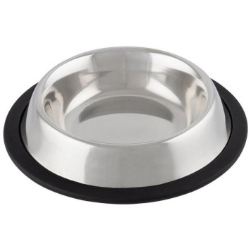 Миска с антискользящим дном, нерж.сталь, резина, 18см, 380мл РЫЖИЙ КОТ 106767