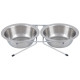 Подставка с двумя мисками 300мл нерж.сталь РЫЖИЙ КОТ 107306
