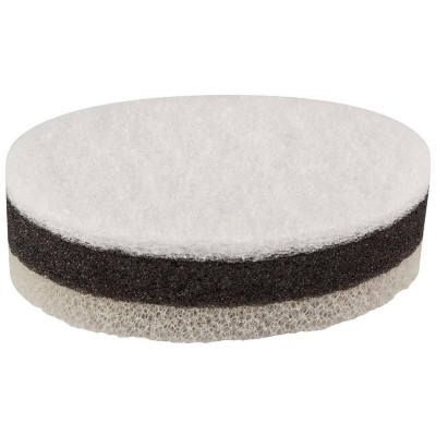 Набор губок для мытья посуды трехслойных KS-09 белый/черный (5шт) РЫЖИЙ КОТ 107571-3