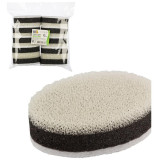 Набор губок для мытья посуды трехслойных KS-09 белый/черный (10шт) РЫЖИЙ КОТ 107572