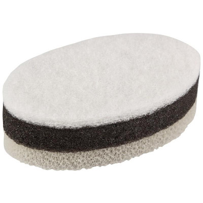 Набор губок для мытья посуды трехслойных KS-09 белый/черный (10шт) РЫЖИЙ КОТ 107572-2