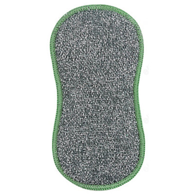 Губка-скраб двухсторонняя " Рыжий кот" 107842 19х9.5см микрофибра+абразив-2