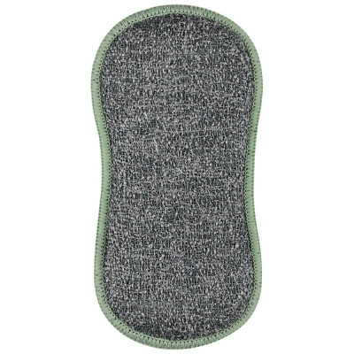 Губка-скраб двухсторонняя 19х9.5см микрофибра+абразив (2шт) РЫЖИЙ КОТ 107843-4