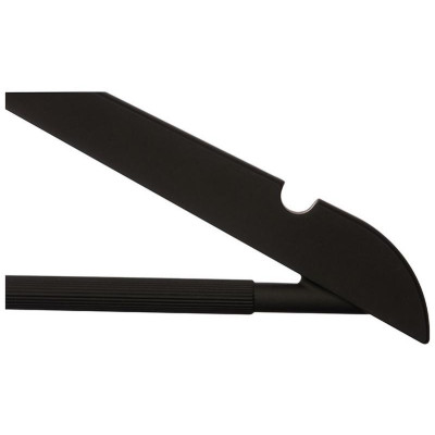 Набор вешалок пластиковых c выемками с покрытием soft (3шт) цвет черный РЫЖИЙ КОТ 107881-3