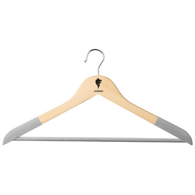 Вешалка деревянная, флокированная Leonord цвет древесный РЫЖИЙ КОТ 107887-1