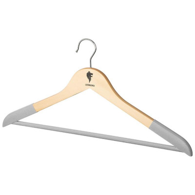 Вешалка деревянная, флокированная Leonord цвет древесный РЫЖИЙ КОТ 107887