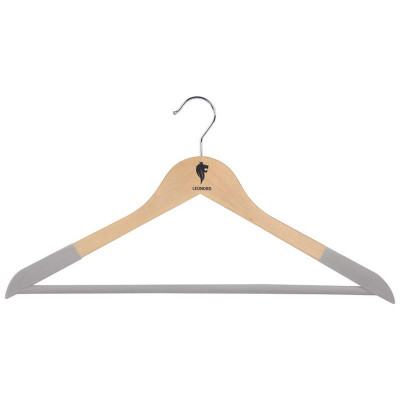 Набор вешалок деревянных, флокированных Leonord (2шт) цвет древесный РЫЖИЙ КОТ 107888-2