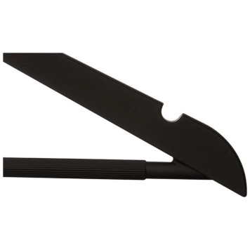 Набор вешалок пластиковых c выемками с покрытием soft-touch (5шт) цвет черный РЫЖИЙ КОТ 1078883-3