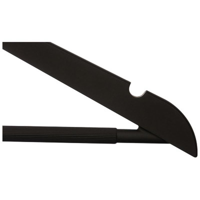 Набор вешалок пластиковых c выемками с покрытием soft-touch (5шт) цвет черный РЫЖИЙ КОТ 1078883-3