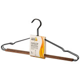 Набор вешалок металлических с деревянной перекладиной 'Винтаж' 'ыжий кот' (3шт) цвет черный РЫЖИЙ КОТ 107891