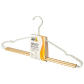 Набор вешалок металлических с деревянной перекладиной 'Винтаж' (3шт) РЫЖИЙ КОТ 107894