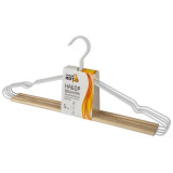 Набор вешалок металлических с деревянной перекладиной 'Винтаж' (5шт) РЫЖИЙ КОТ 107895