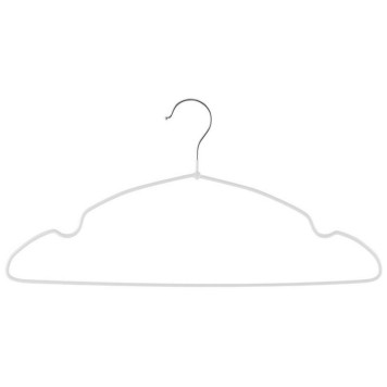 Набор вешалок металлических с ПВХ покрытием (10шт) цвет белый РЫЖИЙ КОТ 107902-1