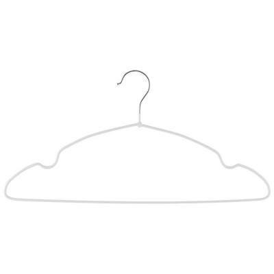 Набор вешалок металлических с ПВХ покрытием (10шт) цвет белый РЫЖИЙ КОТ 107902-1