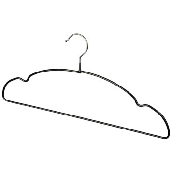 Набор вешалок металлических с ПВХ покрытием (10шт) цвет черный РЫЖИЙ КОТ 107903-1