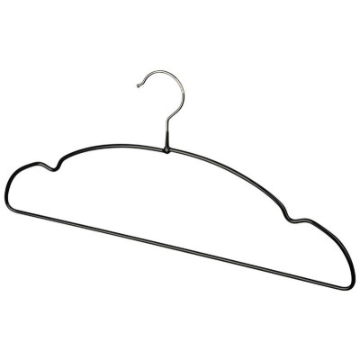 Набор вешалок металлических с ПВХ покрытием (10шт) цвет черный РЫЖИЙ КОТ 107903-1