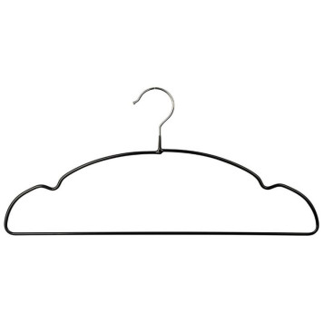 Набор вешалок металлических с ПВХ покрытием (10шт) цвет черный РЫЖИЙ КОТ 107903-2