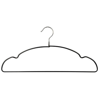 Набор вешалок металлических с ПВХ покрытием (10шт) цвет черный РЫЖИЙ КОТ 107903-2