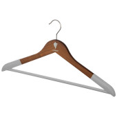 Вешалка деревянная, флокированная Leonord цвет темно-коричневый РЫЖИЙ КОТ 107907