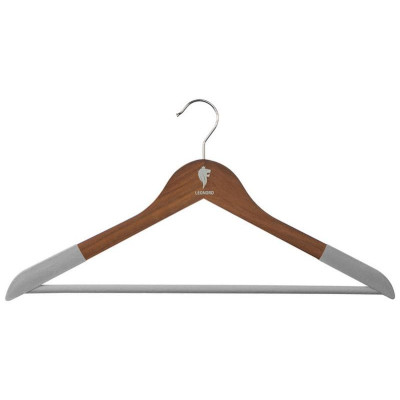 Вешалка деревянная, флокированная Leonord цвет темно-коричневый РЫЖИЙ КОТ 107907-1