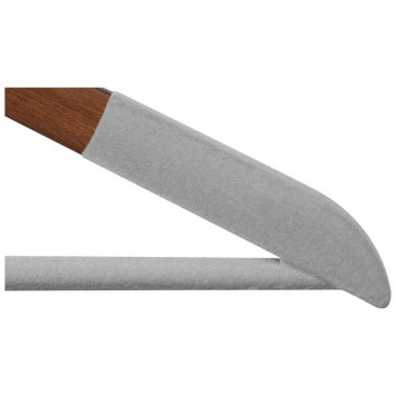 Вешалка деревянная, флокированная Leonord цвет темно-коричневый РЫЖИЙ КОТ 107907-2