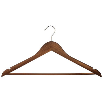 Набор вешалок деревянных с перекладиной (3шт) цвет темно-коричневый РЫЖИЙ КОТ 107911-1