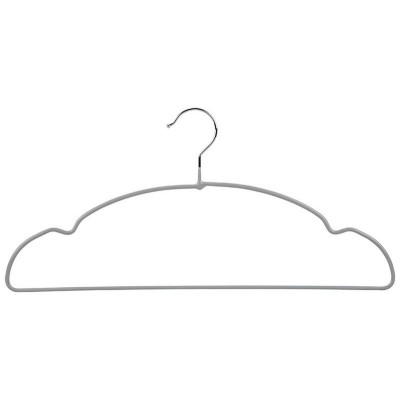 Набор вешалок металлических с ПВХ покрытием (10шт) цвет серый РЫЖИЙ КОТ 107916-2