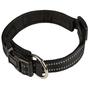 Ошейник для собак регулируемый светоотражающий (33-41см) черный РЫЖИЙ КОТ 108056-1