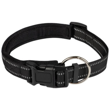 Ошейник для собак регулируемый светоотражающий (33-41см) черный РЫЖИЙ КОТ 108056