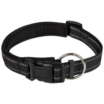 Ошейник для собак регулируемый светоотражающий (33-41см) черный РЫЖИЙ КОТ 108056