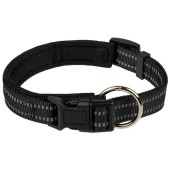 Ошейник для собак регулируемый светоотражающий (38-47см) черный РЫЖИЙ КОТ 108057