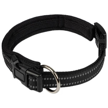 Ошейник для собак регулируемый светоотражающий (38-47см) черный РЫЖИЙ КОТ 108057-1