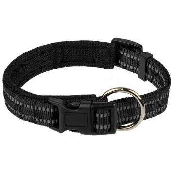 Ошейник для собак регулируемый светоотражающий (38-47см) черный РЫЖИЙ КОТ 108057