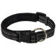 Ошейник для собак регулируемый светоотражающий (38-47см) черный РЫЖИЙ КОТ 108057