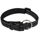 Ошейник для собак регулируемый светоотражающий (48-60см) черный РЫЖИЙ КОТ 108058