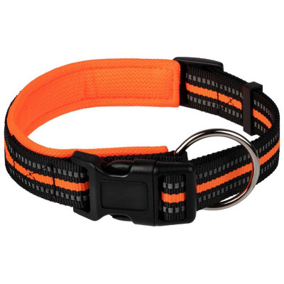 Ошейник для собак регулируемый светоотражающий (38-47см) оранжевый РЫЖИЙ КОТ 108132
