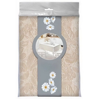 Скатерть ПВХ " Перспектива" Лён (108229) 6364-2