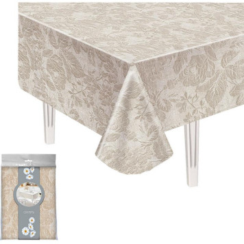 Скатерть ПВХ с бейкой 130х110см ' Перспектива' коллекция ' Лен' арт 91/10 (6364) РЫЖИЙ КОТ 108229