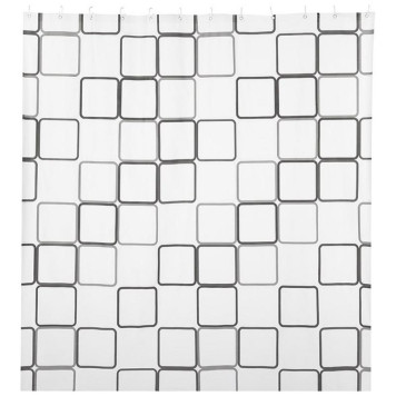 Занавеска для ванной PEVA Квадраты РЫЖИЙ КОТ 108743-1