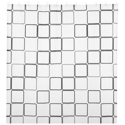 Занавеска для ванной PEVA Квадраты РЫЖИЙ КОТ 108743-1