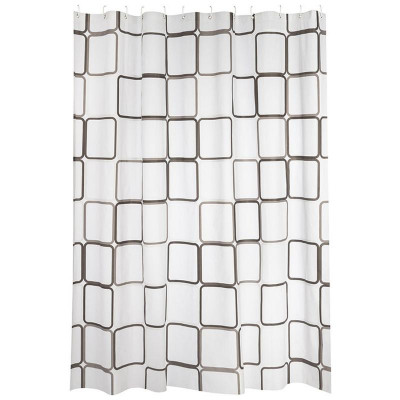 Занавеска для ванной PEVA Квадраты РЫЖИЙ КОТ 108743