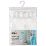 Занавеска для ванной SC-EV-03 EVA 3D эффект Геометрия РЫЖИЙ КОТ 108745